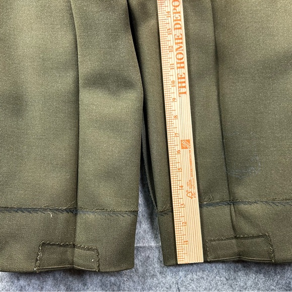 Vintage USMC Marine Uniform Pants Green SACO Uniforms 34 Long Wool - Picture 11 of 12